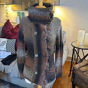 CAbi Women's Multicolor Cowl Neck Sweater style# 903